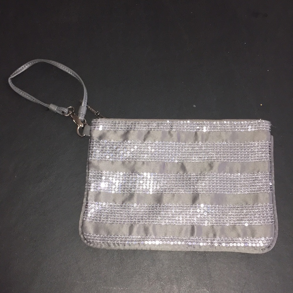 Bath & Body Works Grey Sequin Wristlet